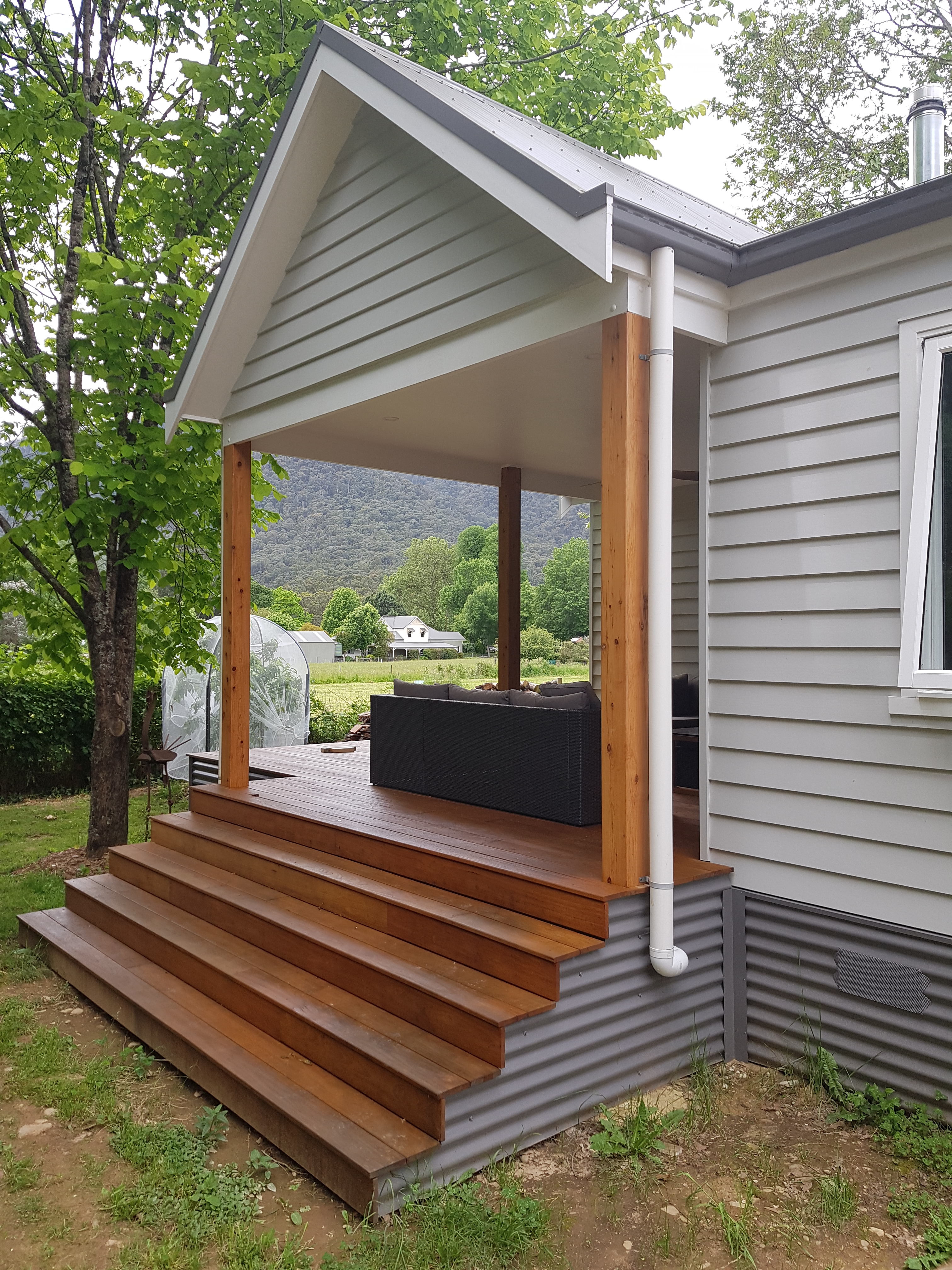 New build - deck and full width stairs